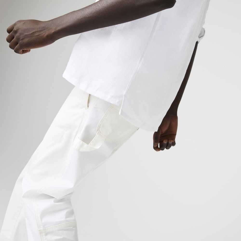 Lacoste Regular Fit Linen Shirt White | RLJX-17495