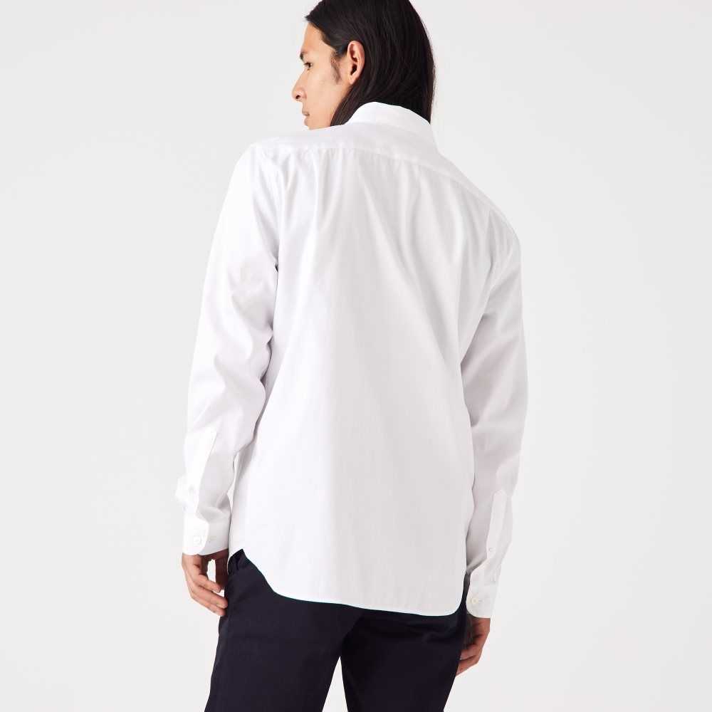 Lacoste Regular Fit Premium Cotton Shirt White | GCLX-27483
