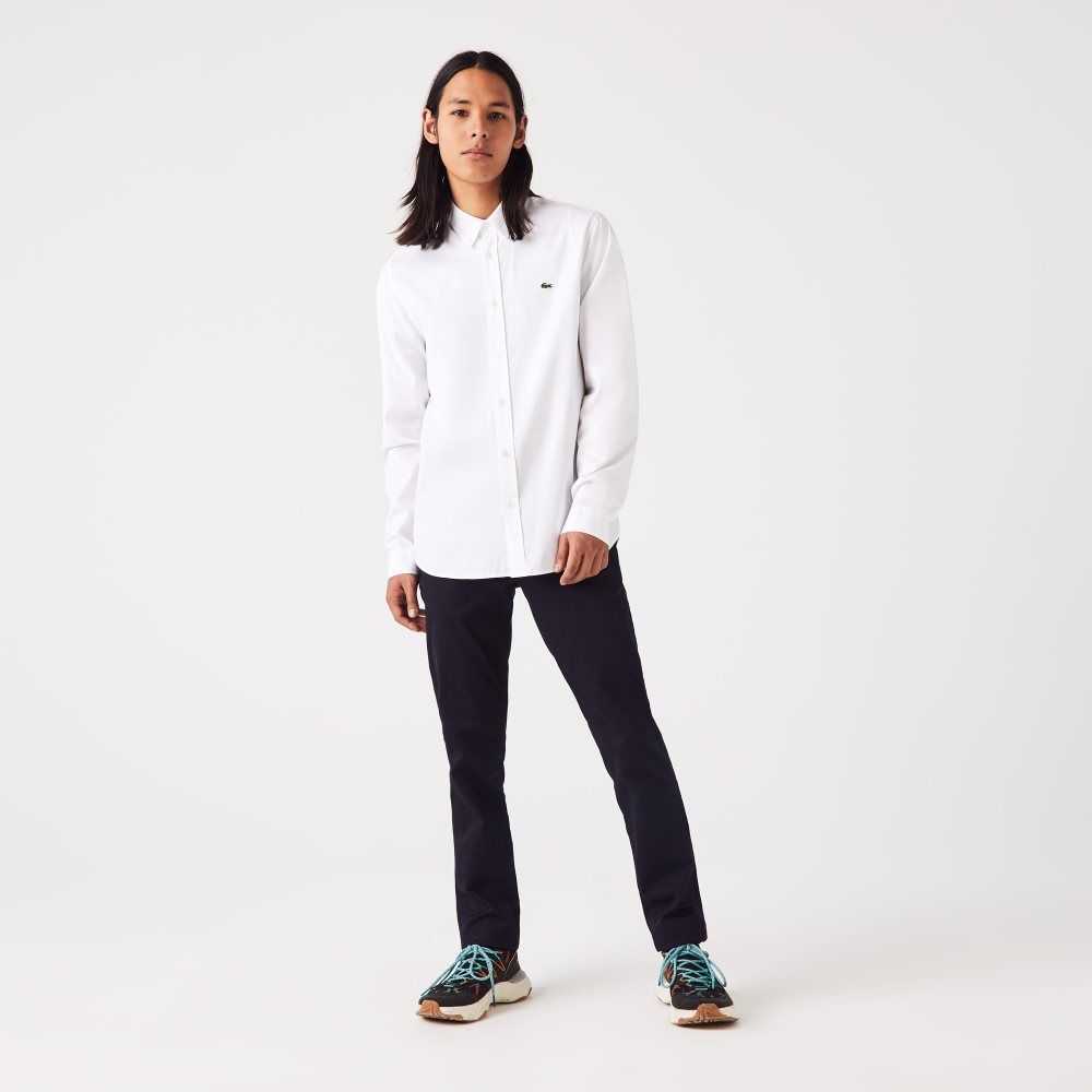 Lacoste Regular Fit Premium Cotton Shirt White | GCLX-27483