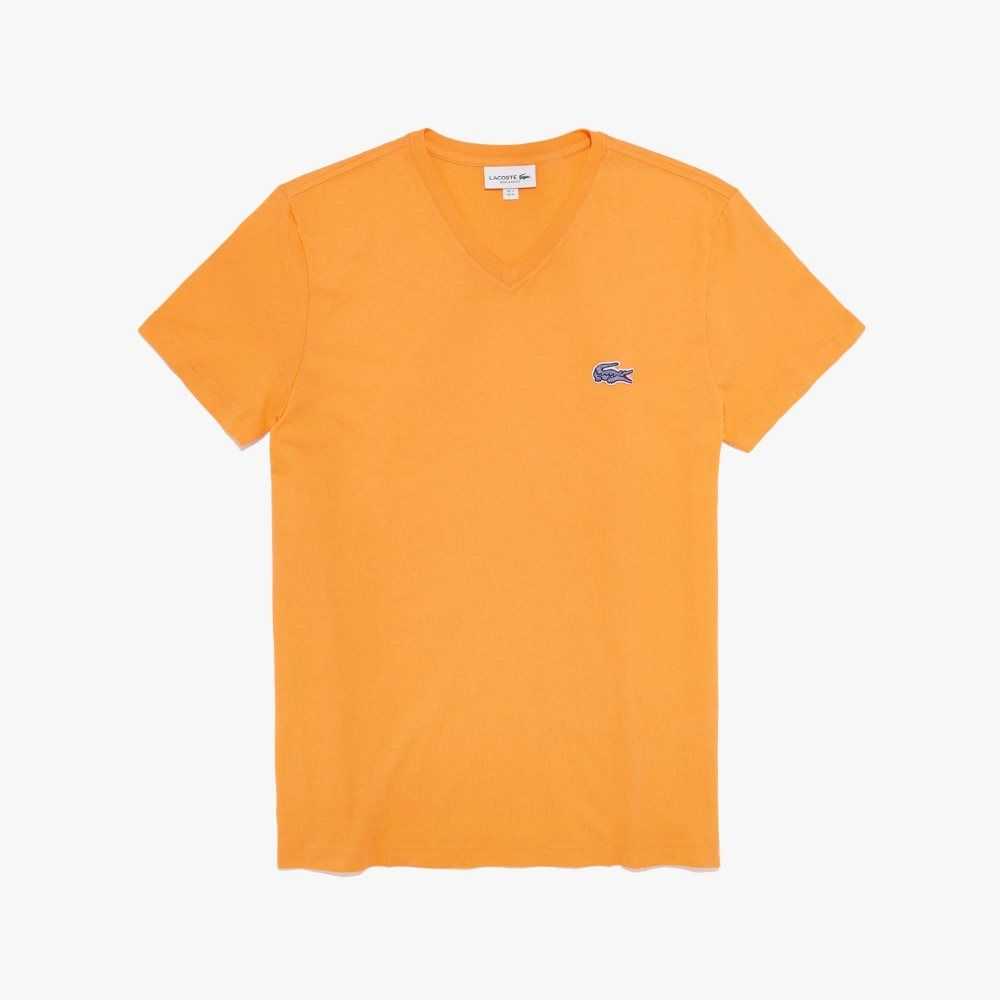 Lacoste Regular Fit Short Sleeve T-Shirt Orange | HMPG-69018