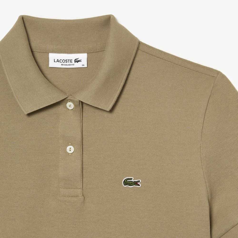 Lacoste Regular Fit Soft Cotton Petit Pique Polo Beige | DSKX-58621