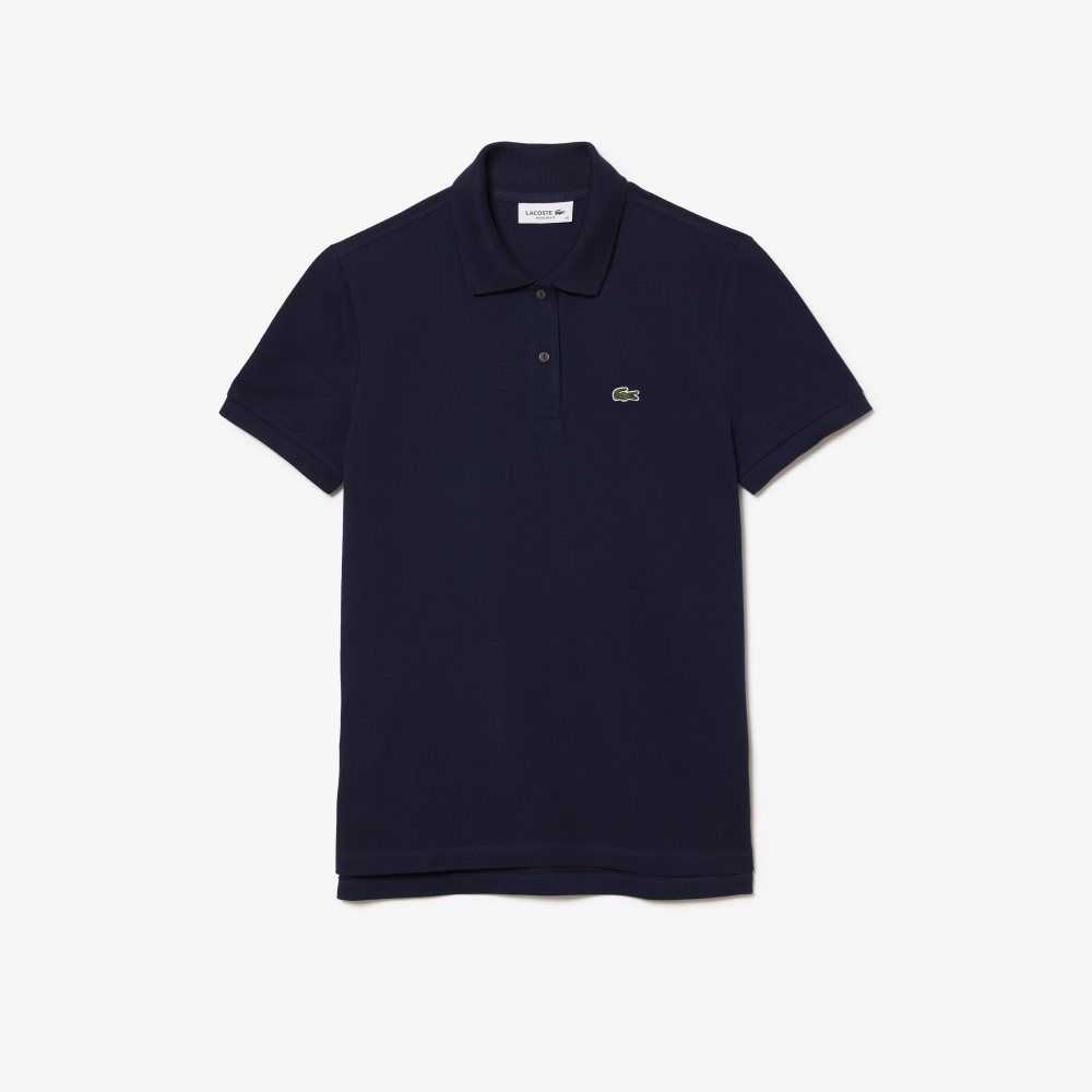 Lacoste Regular Fit Soft Cotton Petit Pique Polo Navy Blue | EHKW-47382