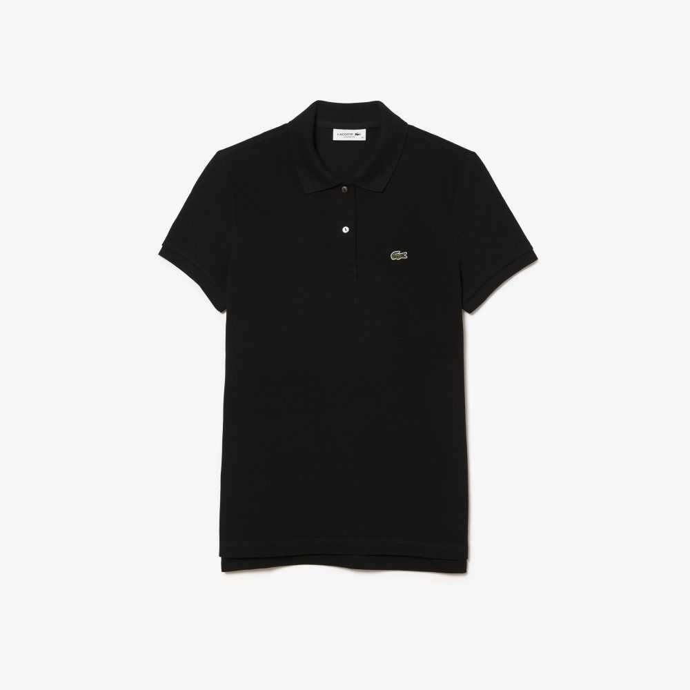 Lacoste Regular Fit Soft Cotton Petit Pique Polo Black | NOAD-29386