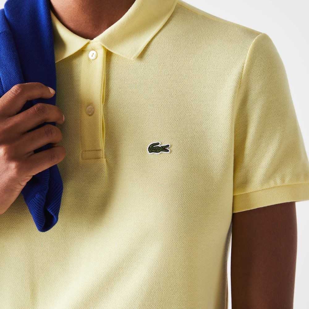 Lacoste Regular Fit Soft Cotton Petit Pique Polo Yellow | UACI-74925