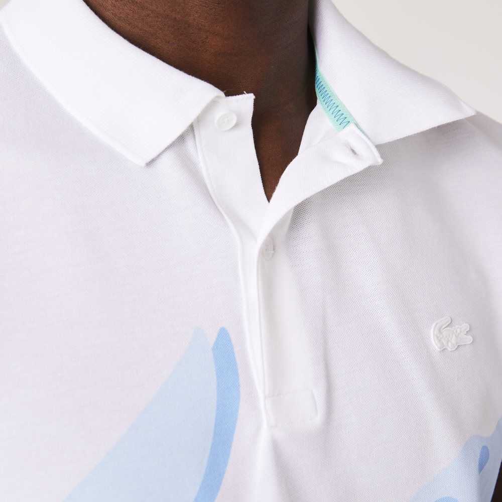 Lacoste Regular Fit Stretch Organic Cotton Polo White | IRSJ-79136