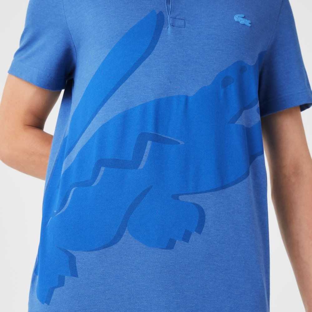 Lacoste Regular Fit Stretch Organic Cotton Polo Blue Chine | KRWP-80679