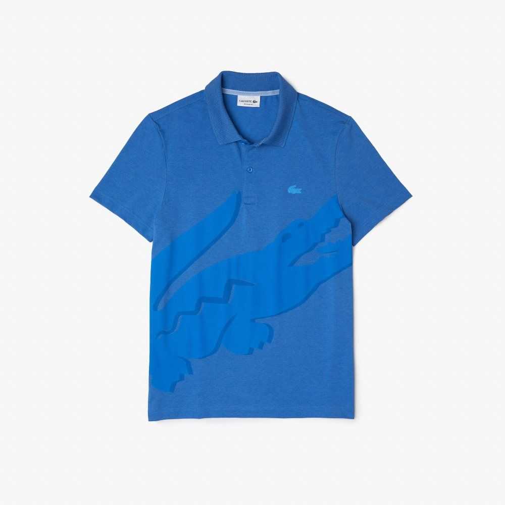 Lacoste Regular Fit Stretch Organic Cotton Polo Blue Chine | KRWP-80679