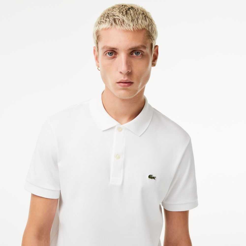 Lacoste Regular Fit Ultra Soft Cotton Jersey Polo White | EGKT-64072