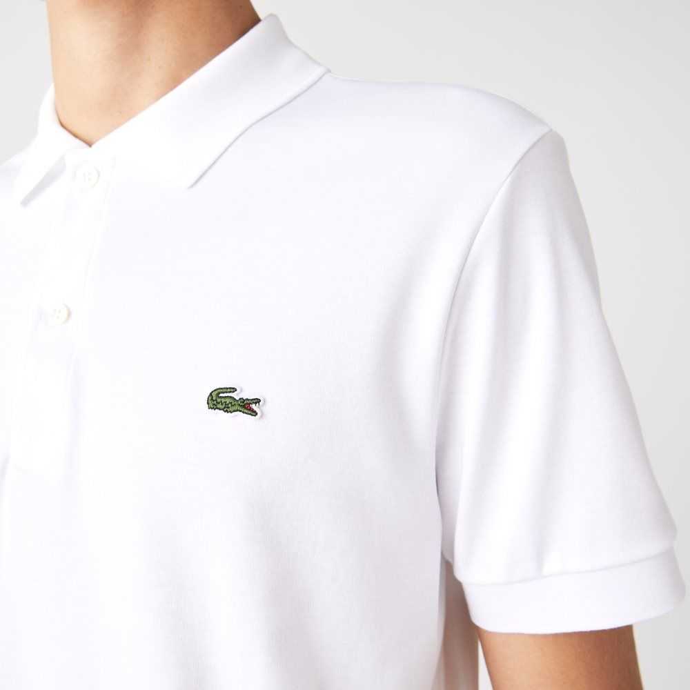 Lacoste Regular Fit Ultra Soft Cotton Jersey Polo White | EGKT-64072