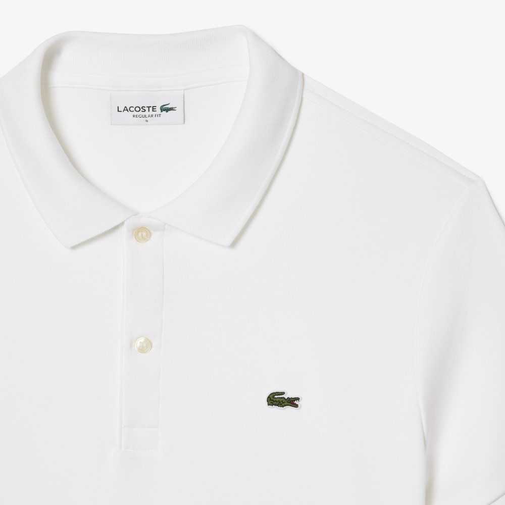 Lacoste Regular Fit Ultra Soft Cotton Jersey Polo White | EGKT-64072