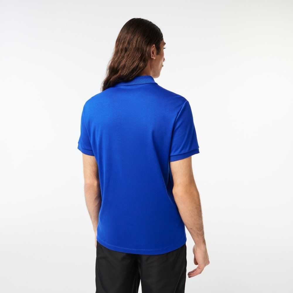 Lacoste Regular Fit Ultra Soft Cotton Jersey Polo Blue | GFNB-81036