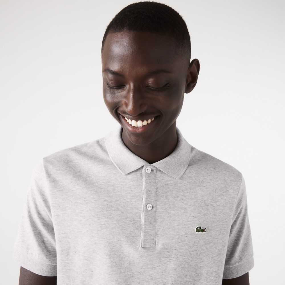 Lacoste Regular Fit Ultra Soft Cotton Jersey Polo Grey Chine | IKSH-16830