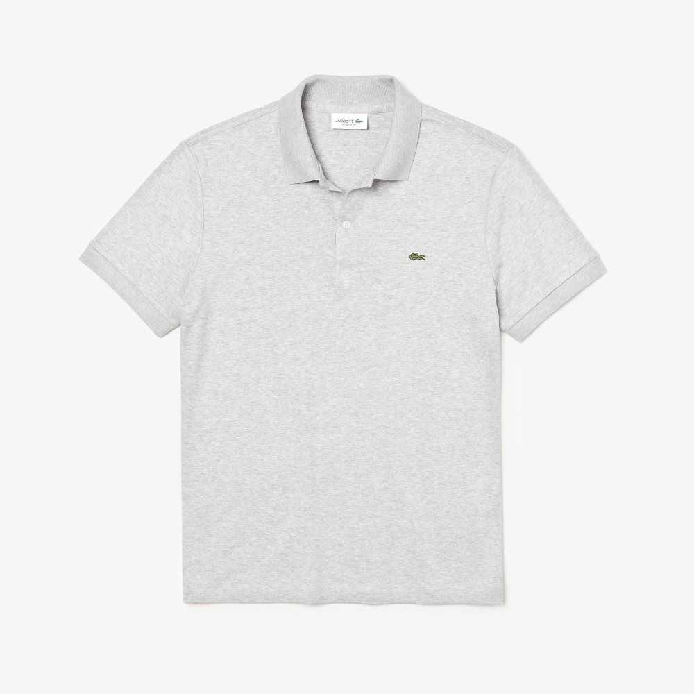 Lacoste Regular Fit Ultra Soft Cotton Jersey Polo Grey Chine | IKSH-16830