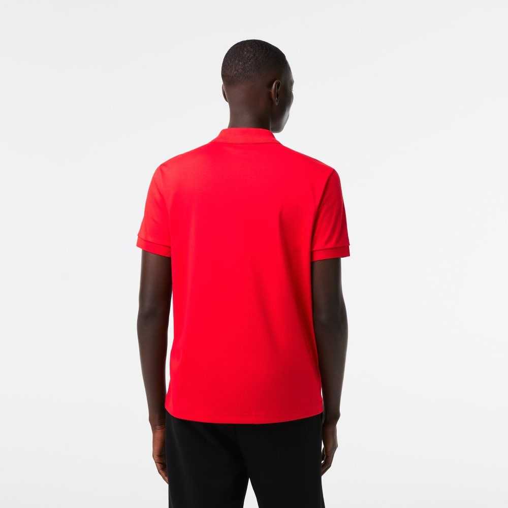 Lacoste Regular Fit Ultra Soft Cotton Jersey Polo Red | PLTI-18509