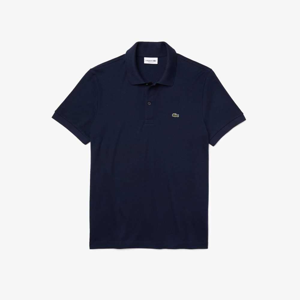 Lacoste Regular Fit Ultra Soft Cotton Jersey Polo Navy Blue | QBOI-51693