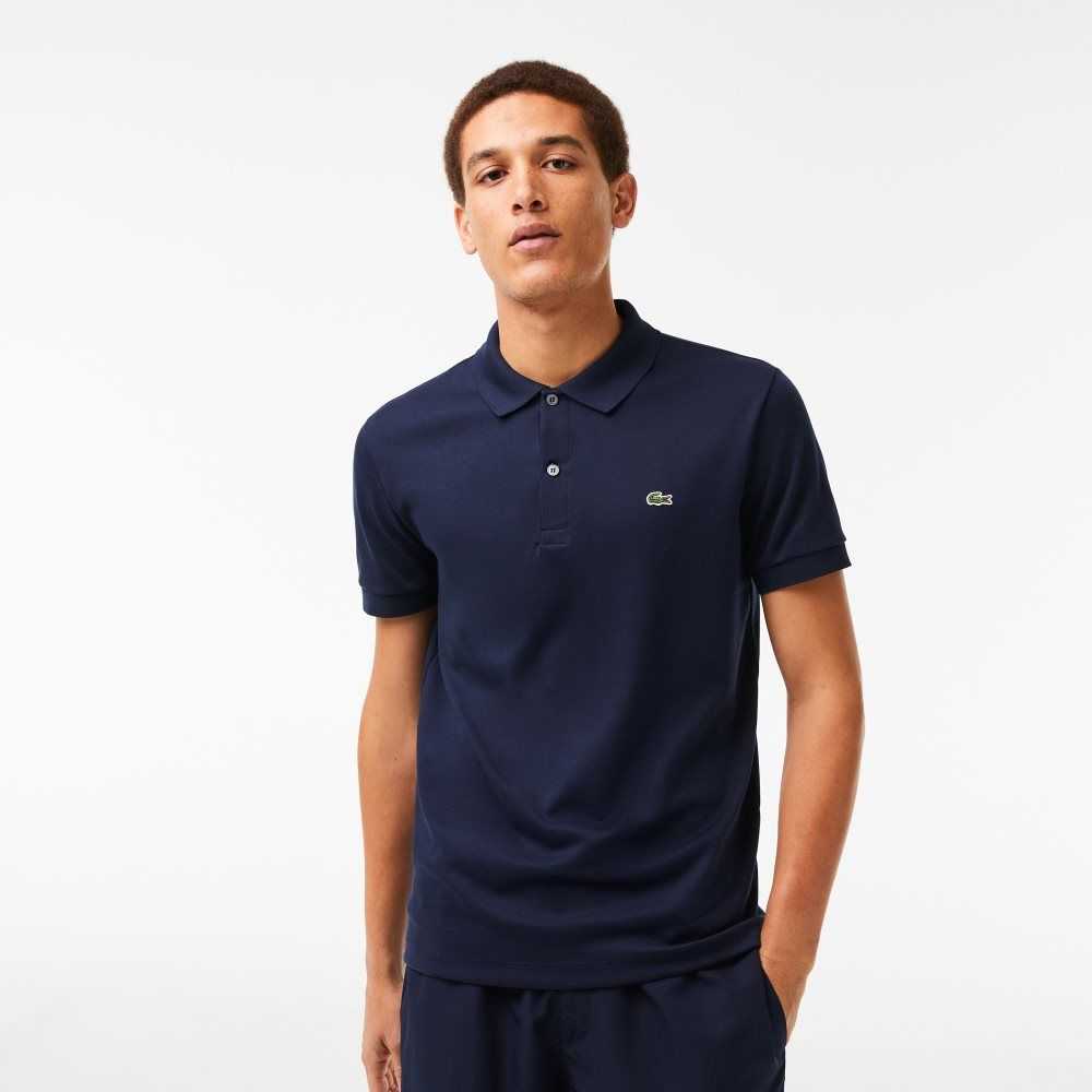 Lacoste Regular Fit Ultra Soft Cotton Jersey Polo Navy Blue | QBOI-51693