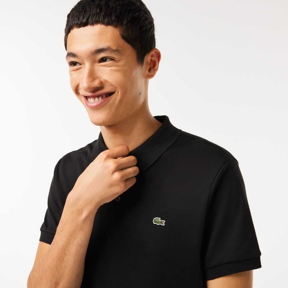 Lacoste Regular Fit Ultra Soft Cotton Jersey Polo Black | SBNT-24657