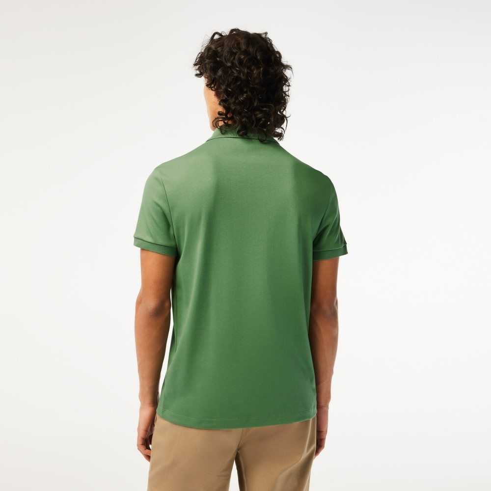 Lacoste Regular Fit Ultra Soft Cotton Jersey Polo Khaki Green | UZHJ-30475