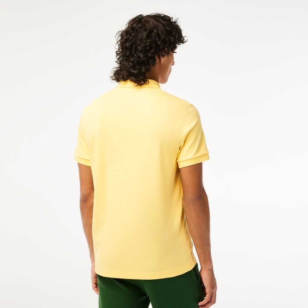 Lacoste Regular Fit Ultra Soft Cotton Jersey Polo Yellow | XTFW-58137