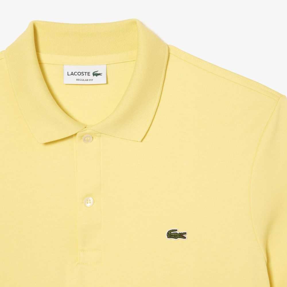 Lacoste Regular Fit Ultra Soft Cotton Jersey Polo Yellow | XTFW-58137
