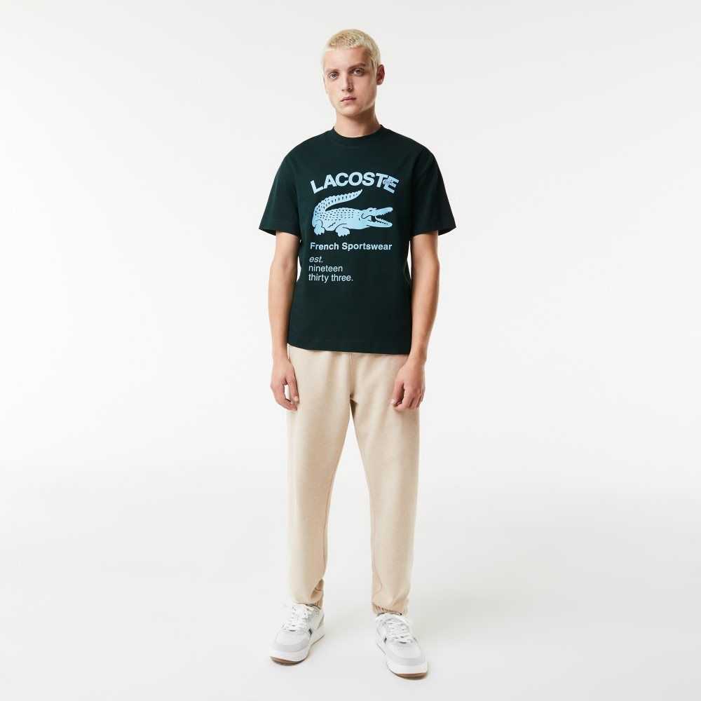 Lacoste Relaxed Fit Crocodile T-Shirt Green | XMOJ-54069