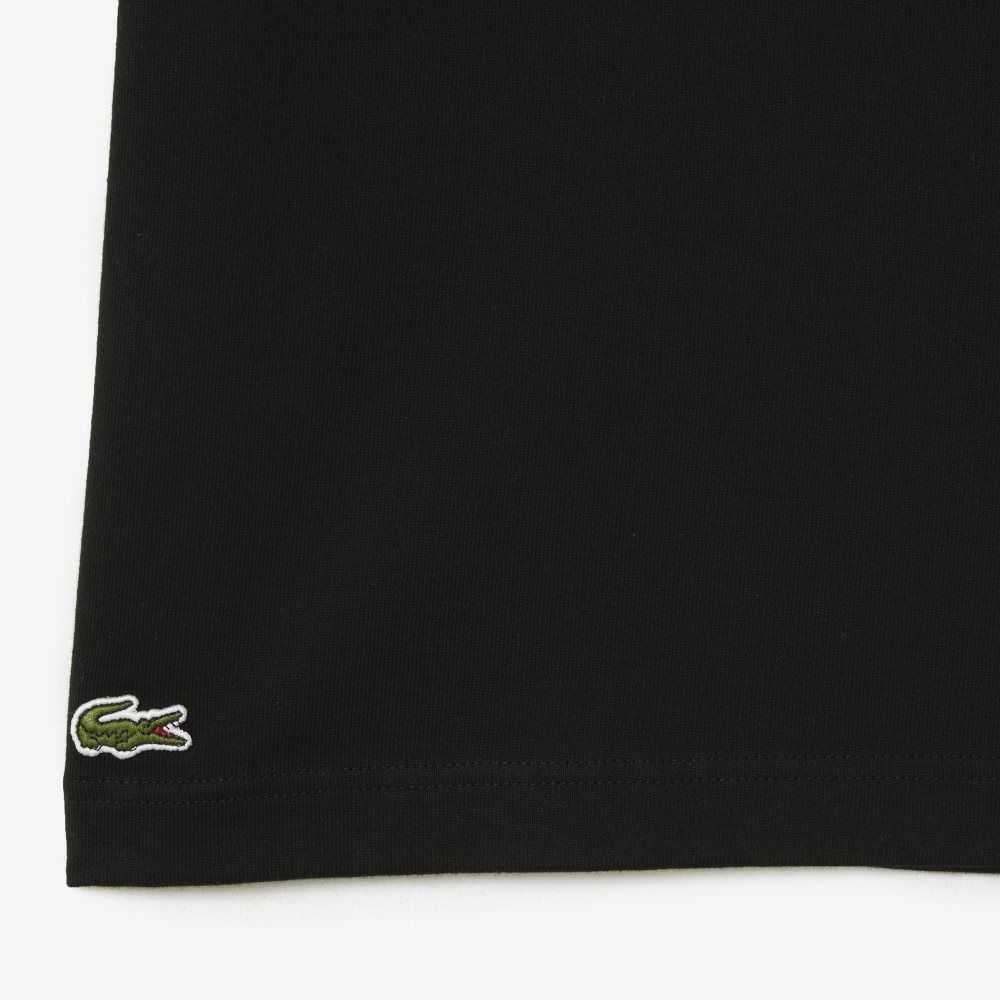 Lacoste Relaxed Fit Organic Cotton Jersey T-Shirt Black | IXKW-85603