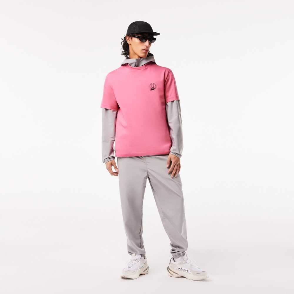 Lacoste Relaxed Fit Organic Cotton Jersey T-Shirt Pink | ZWNP-97562