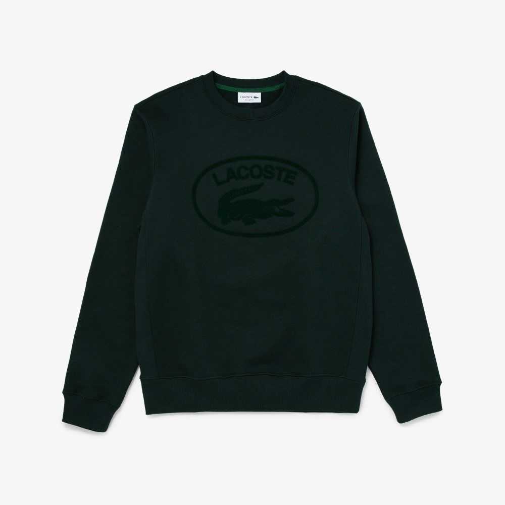 Lacoste Relaxed Fit Organic Cotton Sweatshirt Green | SJIC-61872