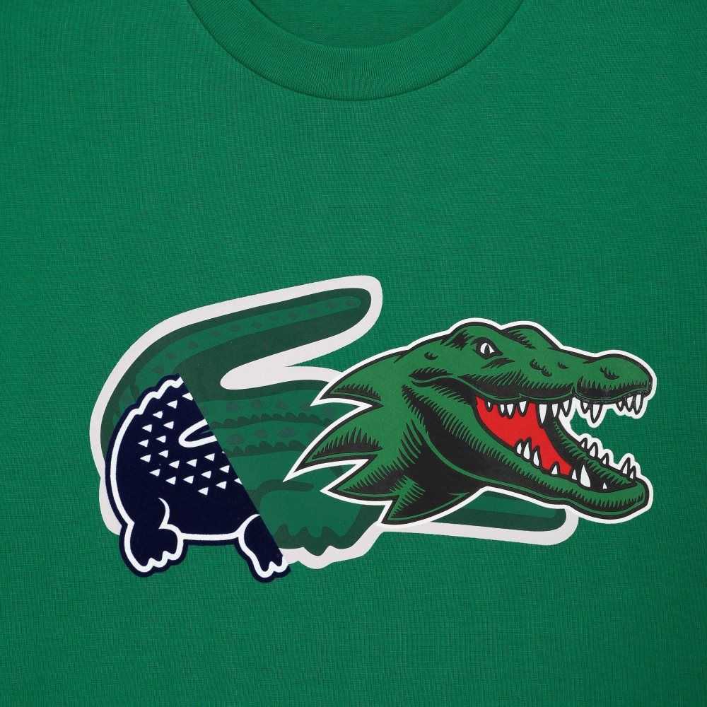 Lacoste Relaxed Fit Oversized Crocodile T-Shirt Green | WUDN-19264