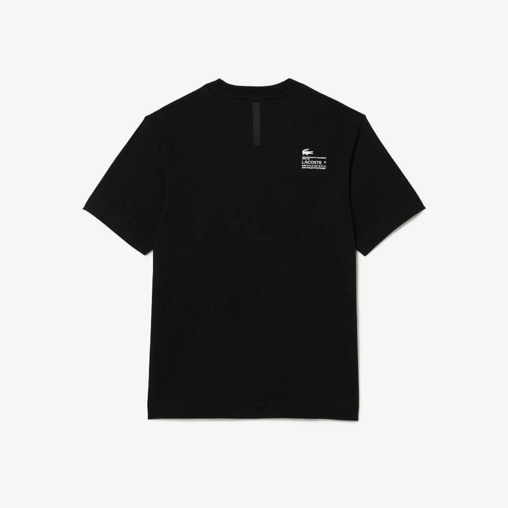 Lacoste Relaxed Fit Print T-Shirt Black | KEBY-15620