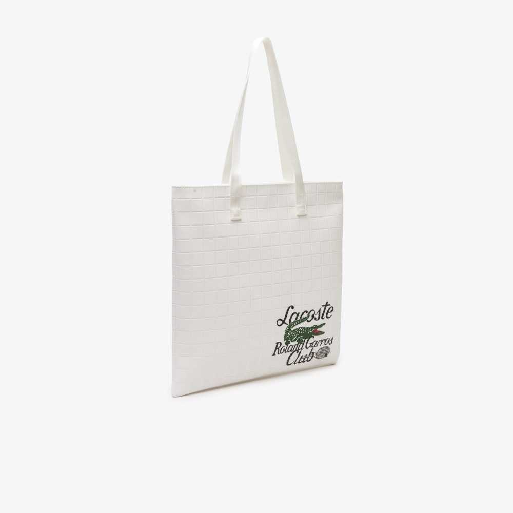 Lacoste Roland Garros Edition Tote Bag Marshmallow | BXRQ-14870