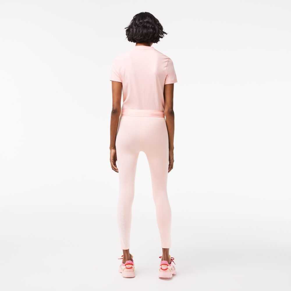 Lacoste SPORT 7/8 Length Recycled Polyester Leggings Pink | POBG-96382