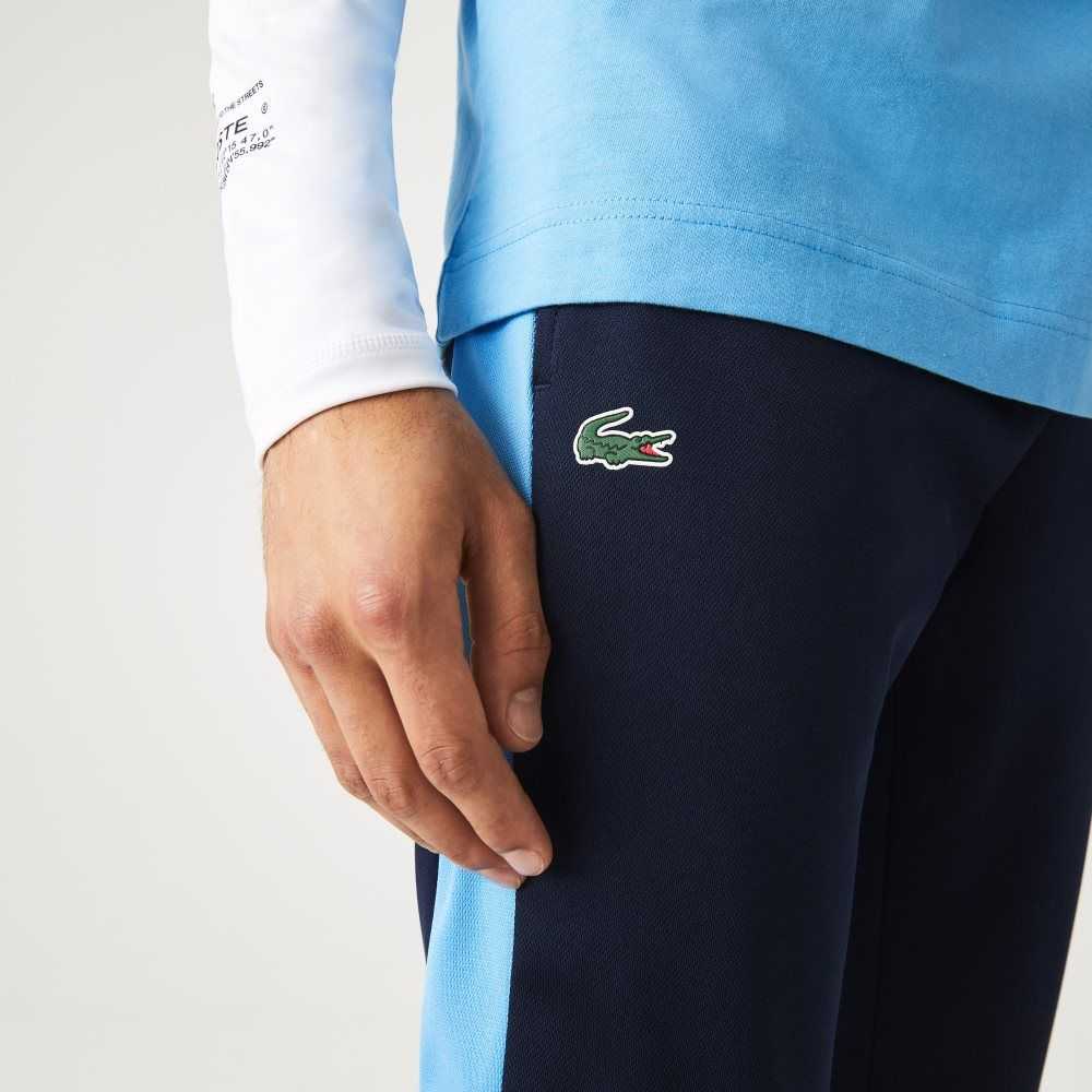 Lacoste SPORT Abrasion-Resistant Tennis Trackpants Navy Blue / Blue / White | DLMX-48271