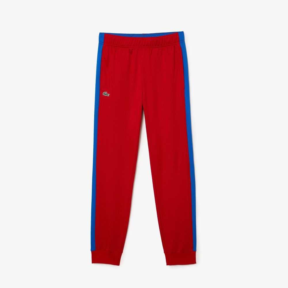 Lacoste SPORT Abrasion-Resistant Tennis Trackpants Red / Blue / White | YDXH-21395