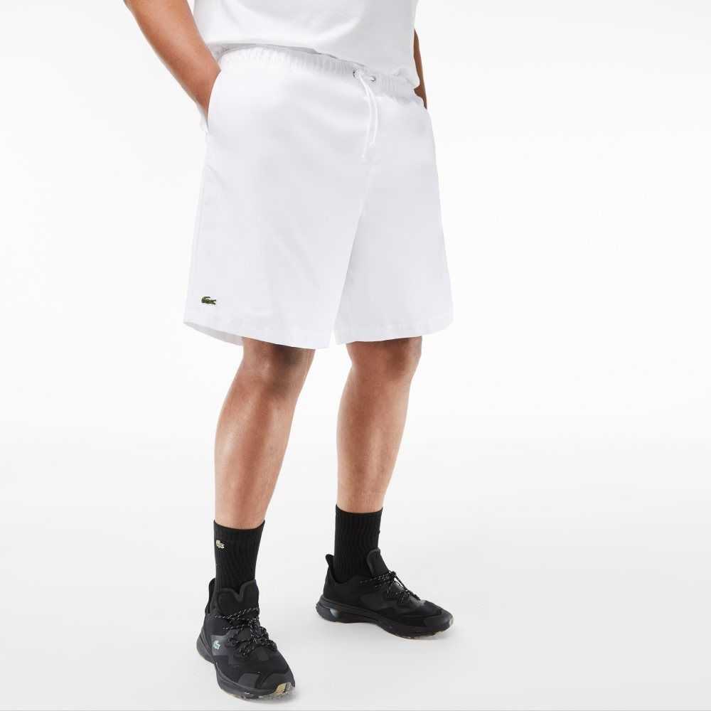 Lacoste SPORT Big Fit Jersey Lined Shorts White | ZUQI-15372
