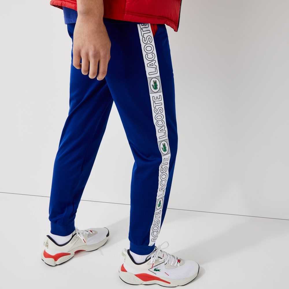 Lacoste SPORT Branded Bands Tracksuit Pants Blue / Red / White | BFGW-12579