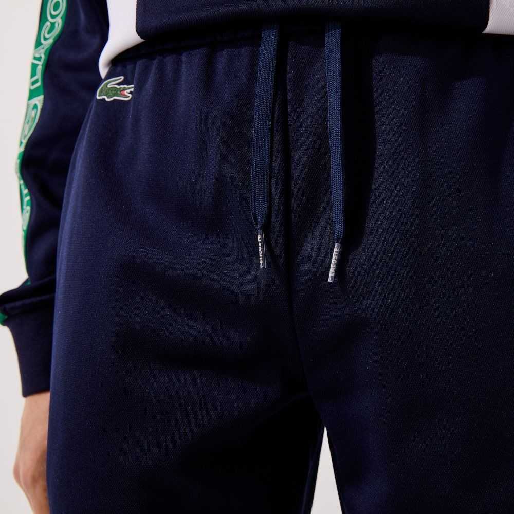 Lacoste SPORT Branded Bands Tracksuit Pants Navy Blue / White / Green | EXGK-89652