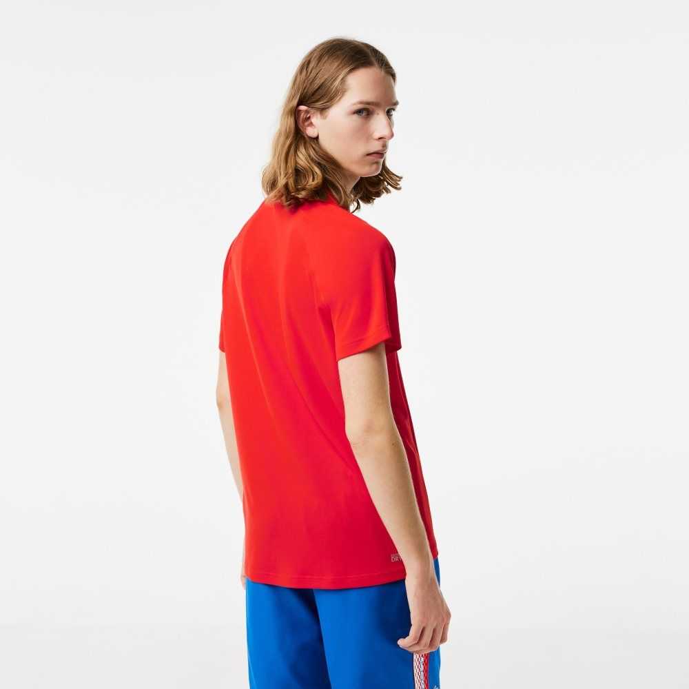 Lacoste SPORT Breathable Abrasion-Resistant Interlock Polo Red | GACZ-54962
