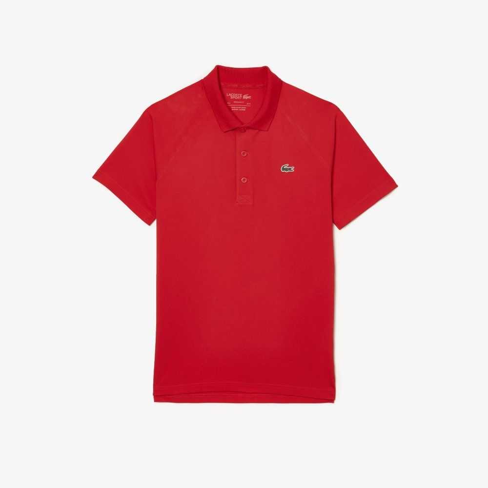 Lacoste SPORT Breathable Abrasion-Resistant Interlock Polo Red | GACZ-54962