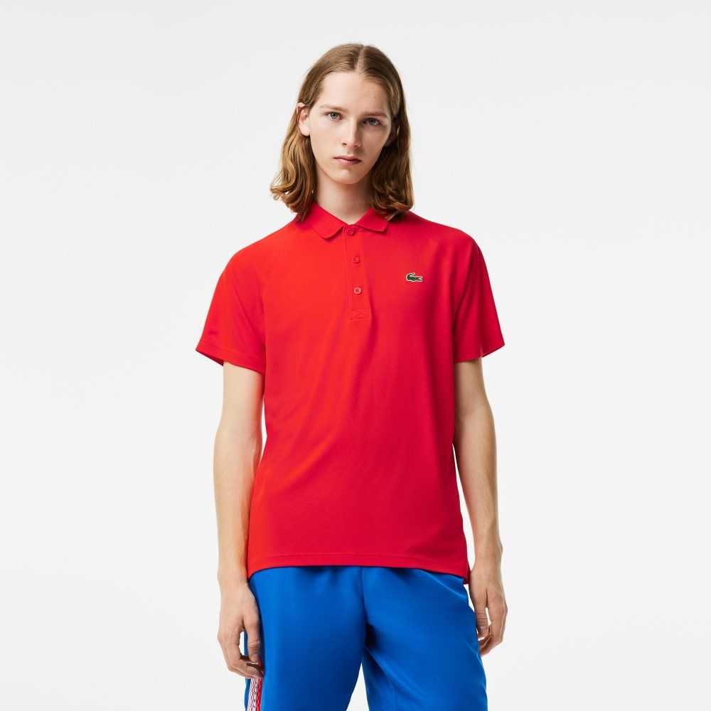 Lacoste SPORT Breathable Abrasion-Resistant Interlock Polo Red | GACZ-54962