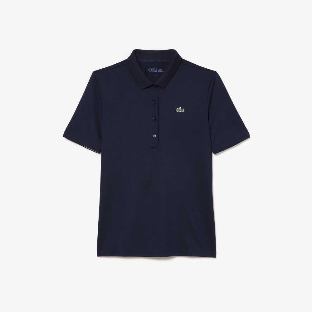 Lacoste SPORT Breathable Stretch Golf Polo Navy Blue / White | MSQD-39025