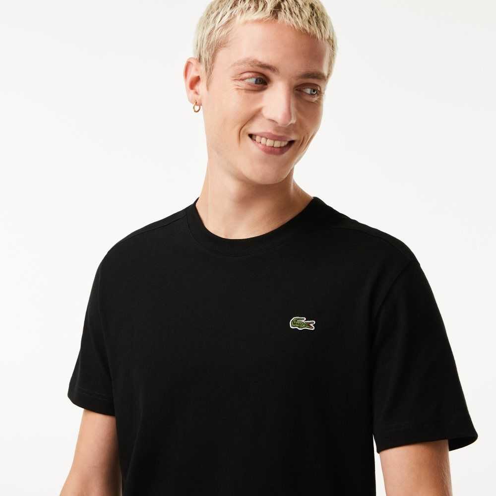 Lacoste SPORT Breathable T-Shirt Black | UONZ-54802