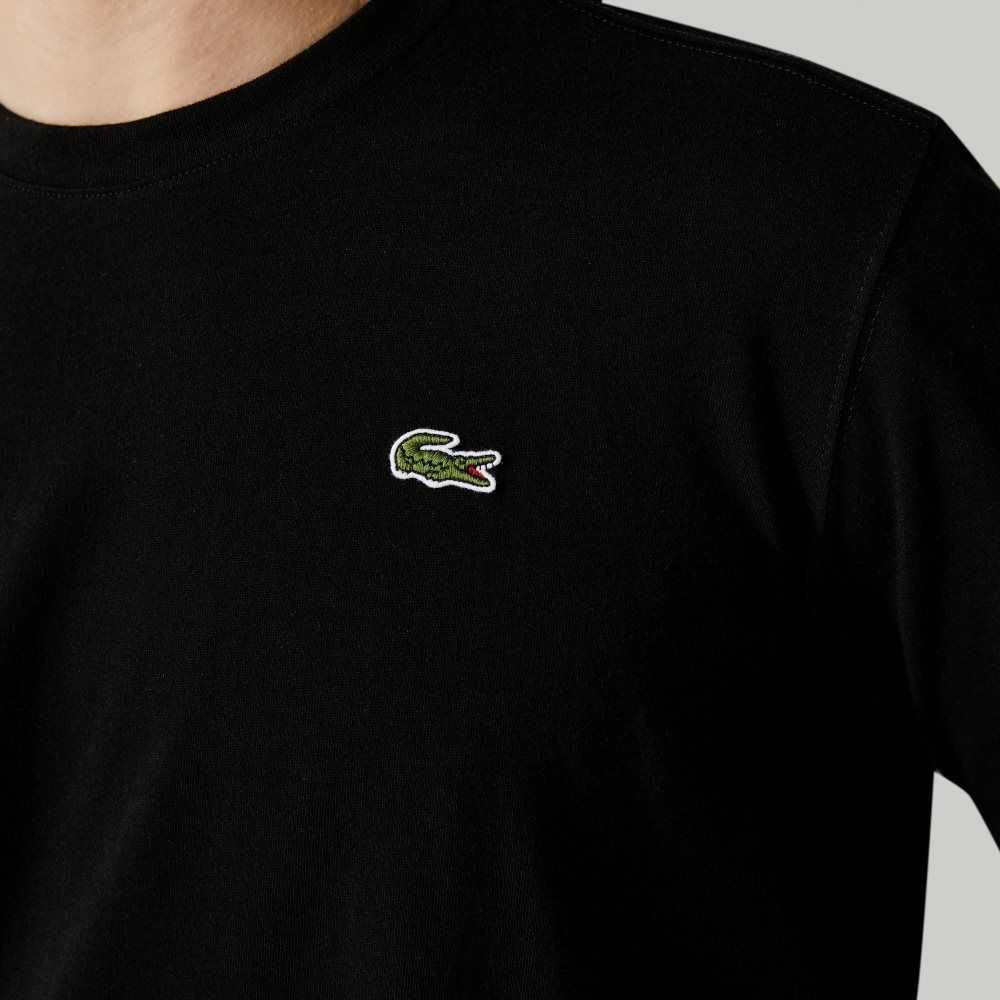 Lacoste SPORT Breathable T-Shirt Black | UONZ-54802