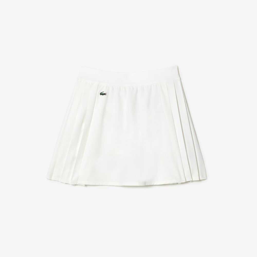 Lacoste SPORT Built-In Short Golf Skirt White | FVYB-51827