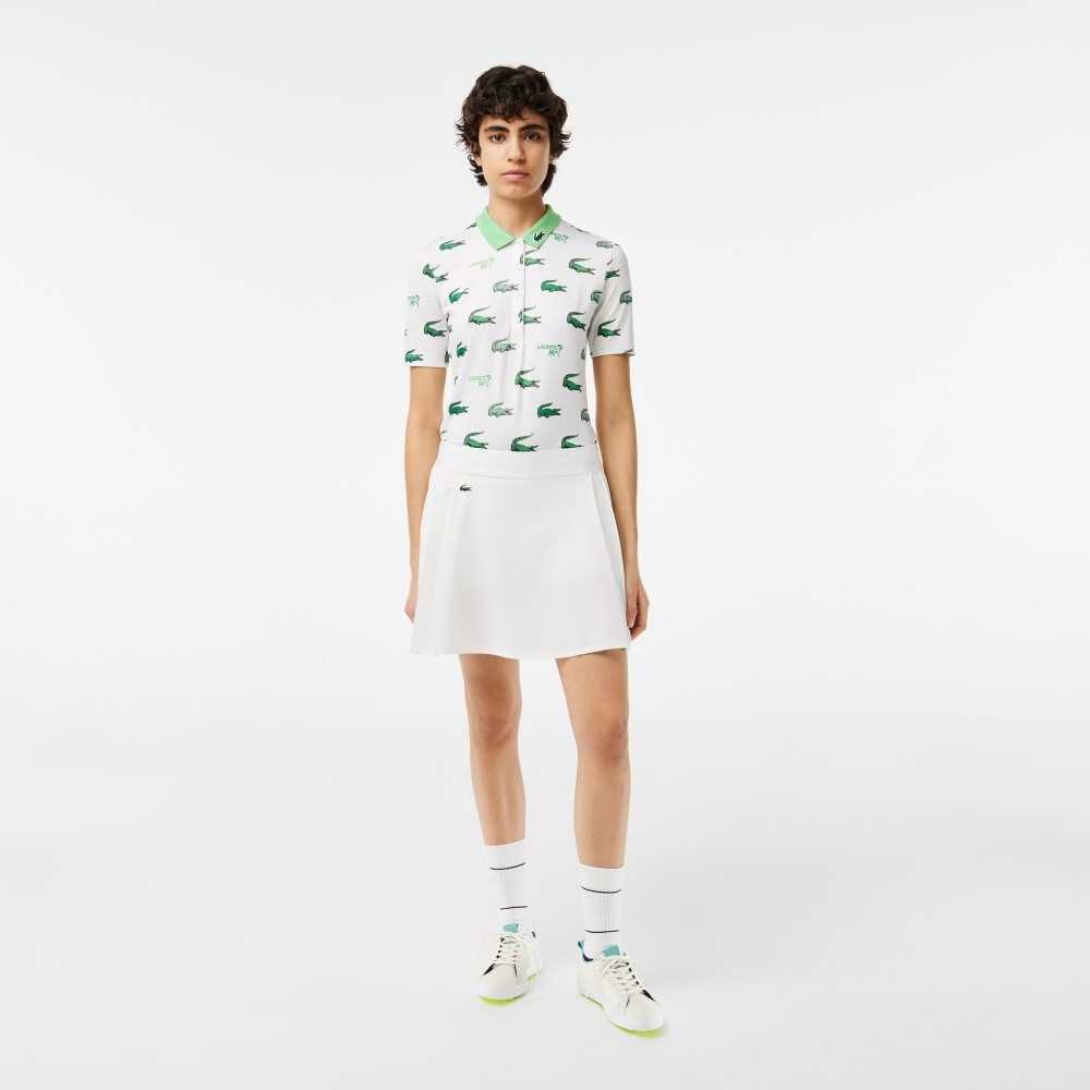 Lacoste SPORT Built-In Short Golf Skirt White | FVYB-51827