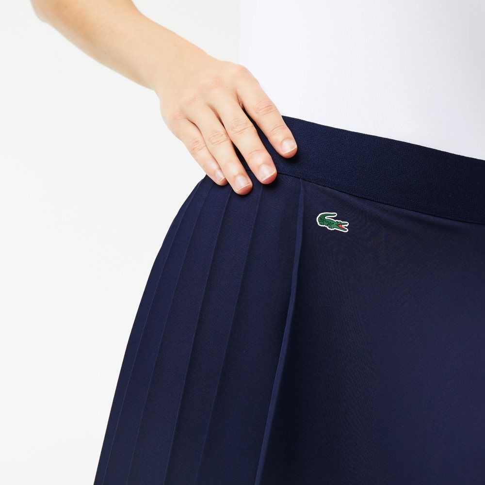 Lacoste SPORT Built-In Short Golf Skirt Navy Blue | VDIP-31549