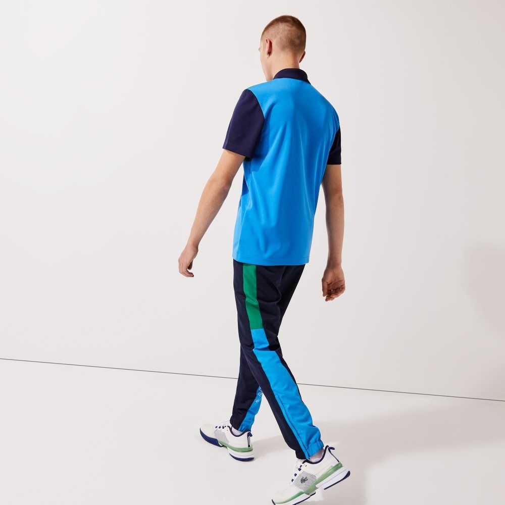 Lacoste SPORT Colorblock Bands Trackpants Navy Blue / Green / Blue / White | ISHX-81049