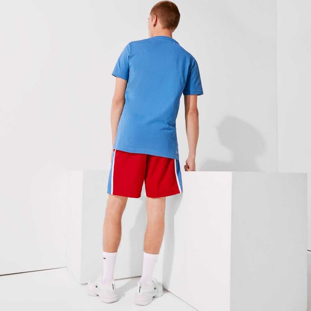 Lacoste SPORT Colorblock Panels Lightweight Shorts Red / Blue / White | DMLW-46275