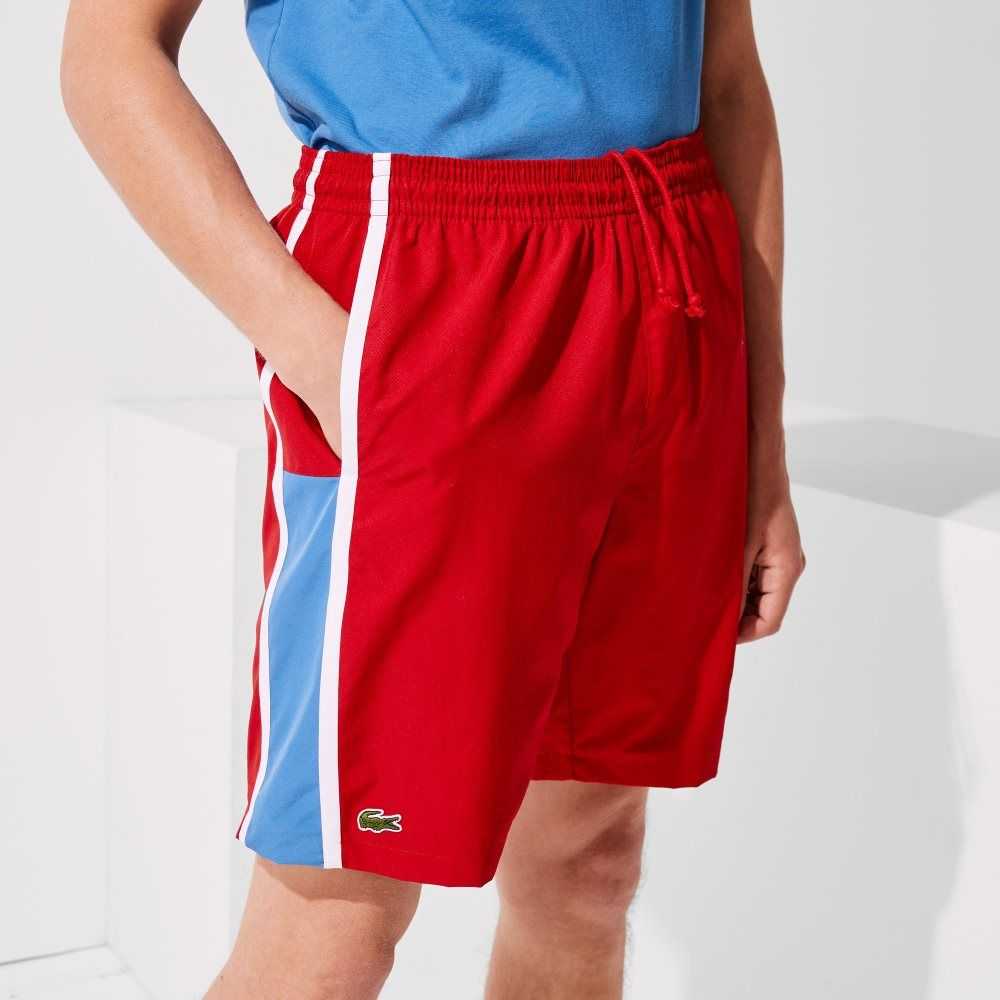 Lacoste SPORT Colorblock Panels Lightweight Shorts Red / Blue / White | DMLW-46275