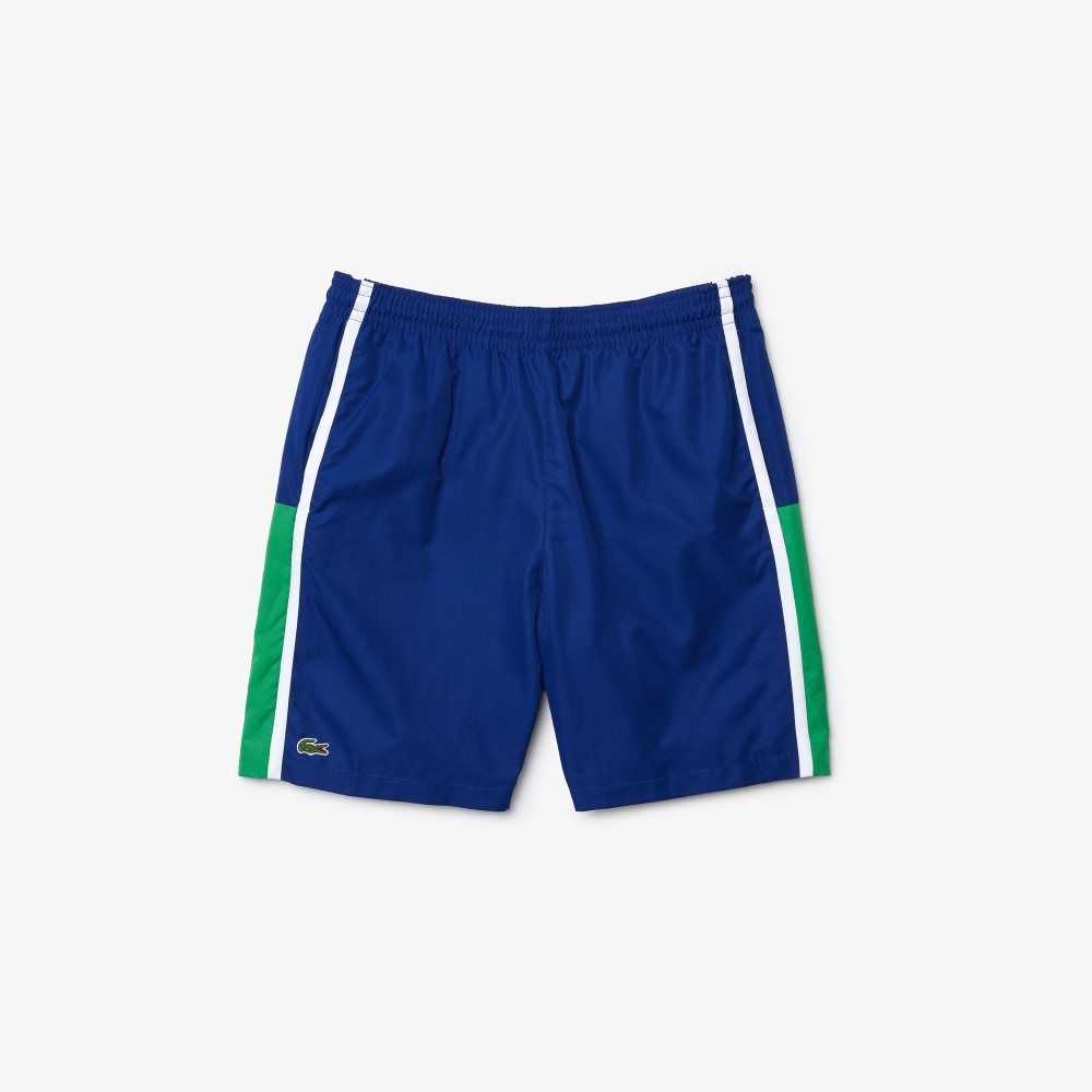 Lacoste SPORT Colorblock Panels Lightweight Shorts Blue / Green / White | OPYB-15049